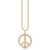 Gold & Diamond Tiny Daisy Peace Sign Charm