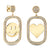 Gold & Diamond XL Open Icon Earrings