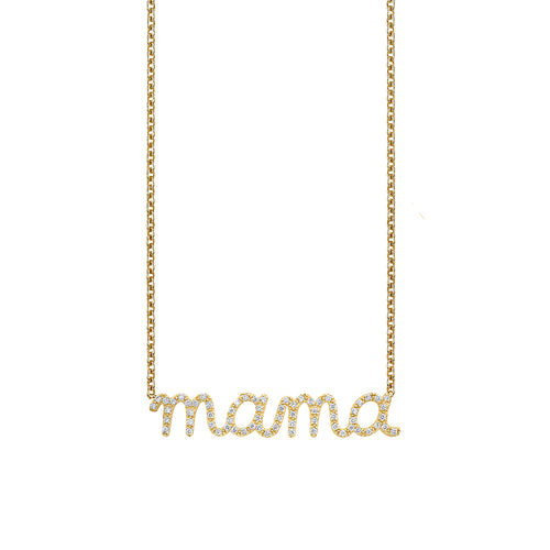 Gold & Diamond Large Mama Necklace
