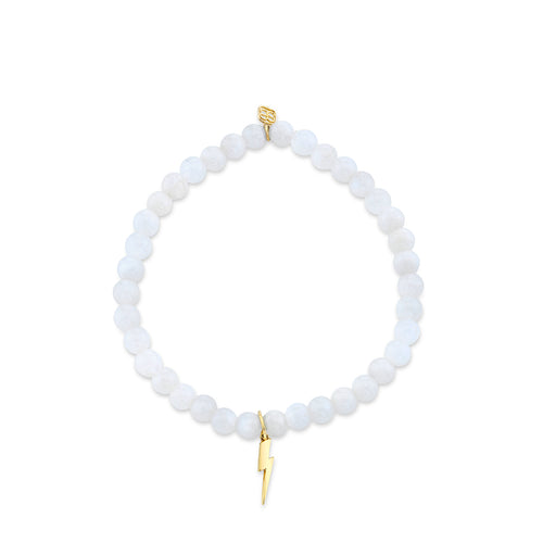 Kids Collection Pure Gold Lightning Bolt on Moonstone