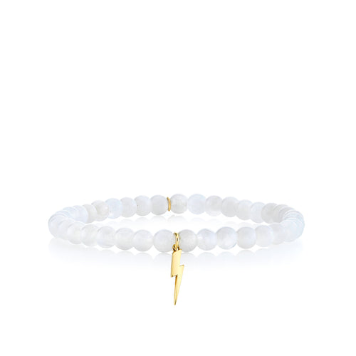 Kids Collection Pure Gold Lightning Bolt on Moonstone
