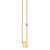 Gold Plated Sterling Silver Zodiac Necklace with Bezel Set Diamond