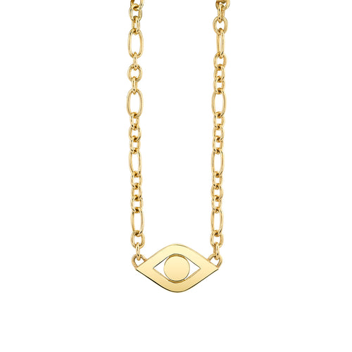 Pure Gold Extra Large Eye Link Necklace