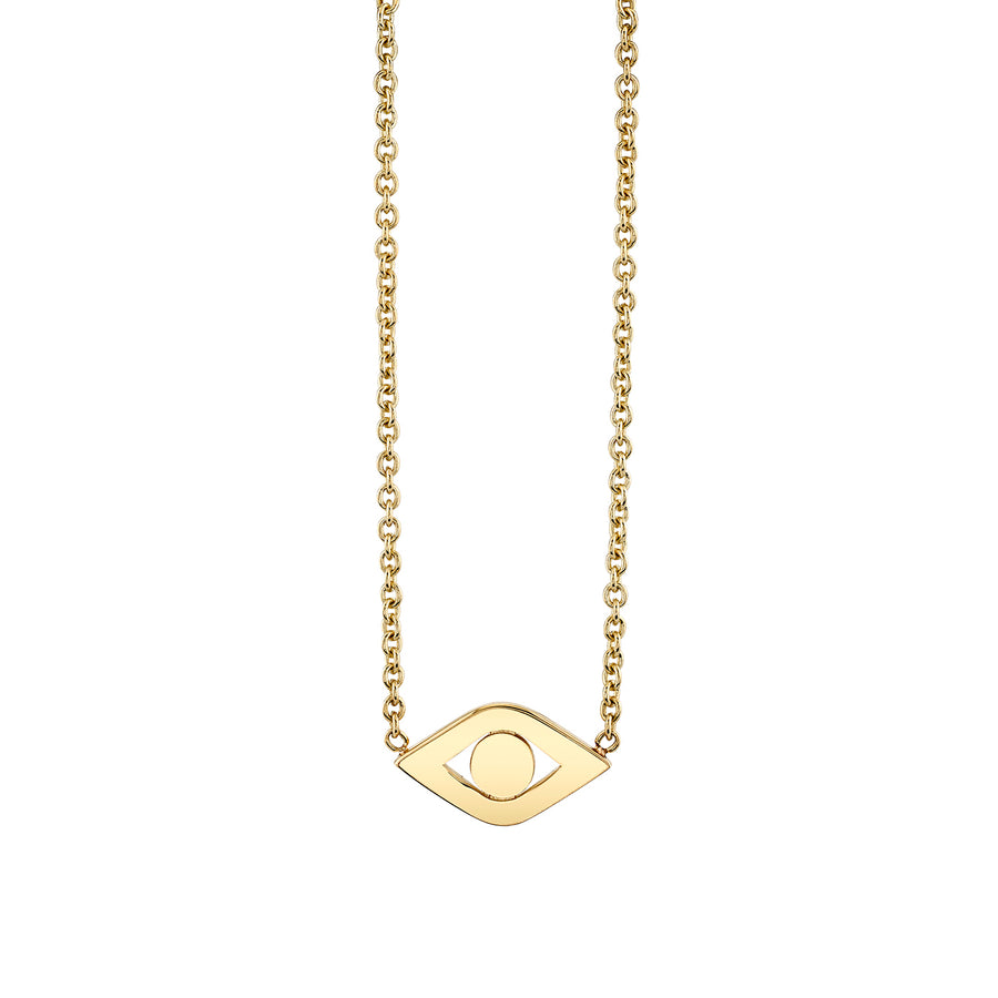 Pure Gold Large Evil Eye Link Necklace - Sydney Evan Fine Jewelry