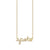 Gold & Diamond Small Custom Script Heart Icon Necklace