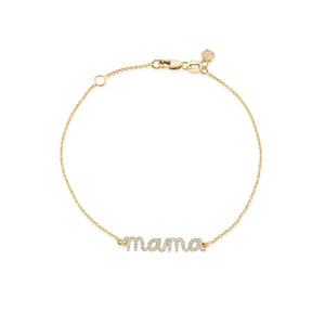 Gold & Diamond Mama Bracelet - Sydney Evan Fine Jewelry