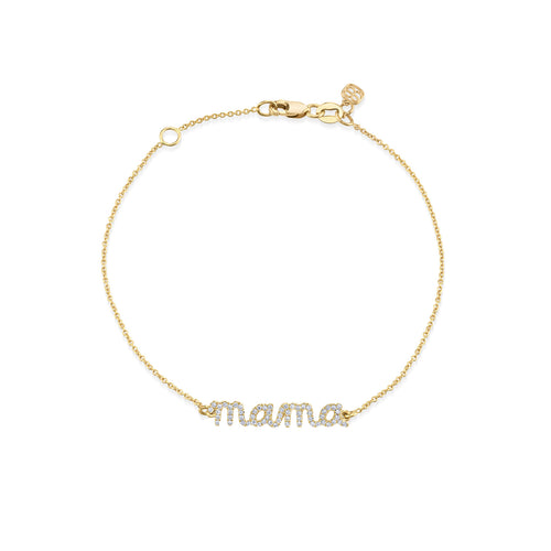 Gold & Diamond Mama Bracelet