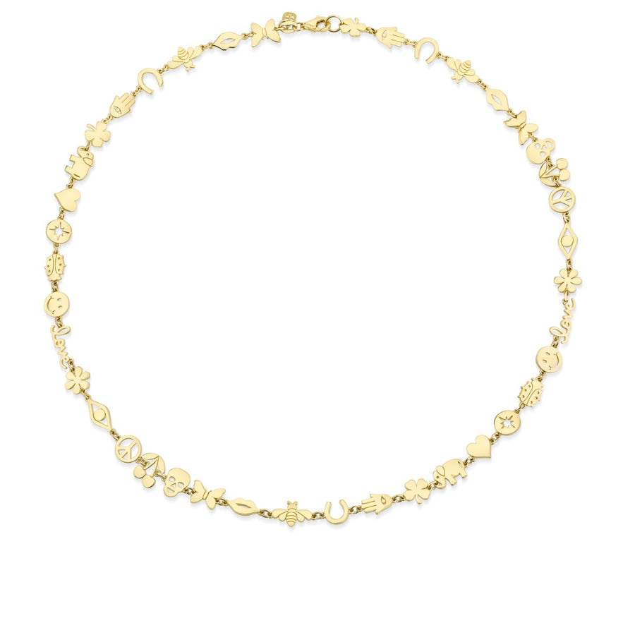 Pure Gold Small Multi-Icon Necklace - Sydney Evan Fine Jewelry