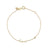 Gold Plated Sterling Silver Love Bracelet with Bezel Set Diamond