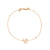 Gold Plated Sterling Silver BFF Bracelet with Bezel Set Diamond