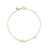 Gold Plated Sterling Silver Taken Bracelet with Bezel Set Diamond