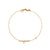 Gold Plated Sterling Silver Inspire Bracelet with Bezel-Set Diamond