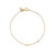 Gold Plated Sterling Silver Eye Bracelet with Bezel Set Diamond