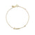 Gold Plated Sterling Silver Dream Bracelet with Bezel Set Diamond