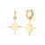 Pure Gold Starburst Charm Hoops