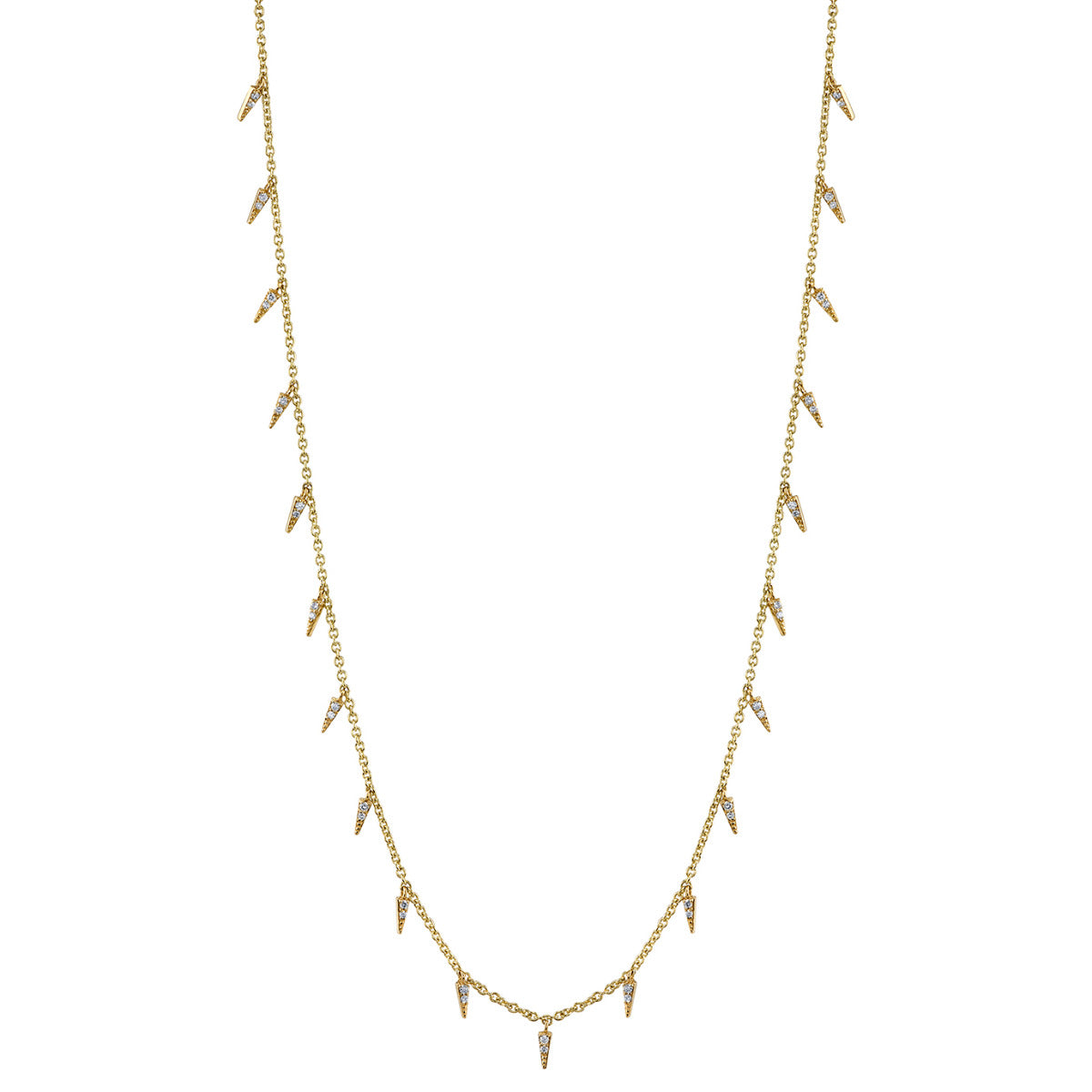 & Diamond Fringe Drop Necklace