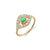 Gold & Pave Diamond Extra-Large Evil Eye Ring