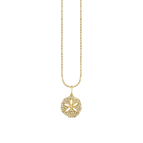 Gold & Diamond Sand Dollar Charm