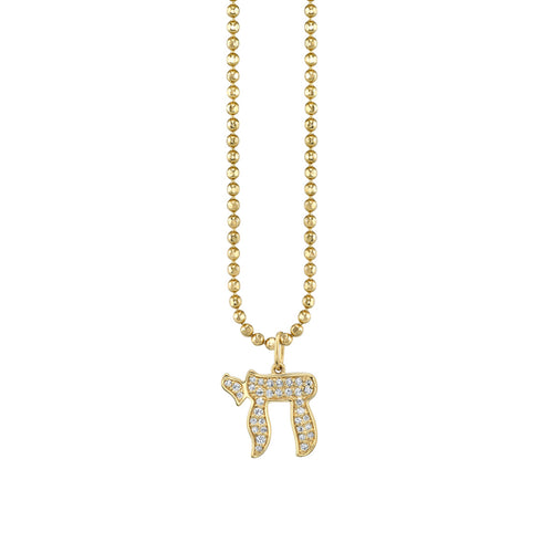 Gold & Diamond Large Chai Charm