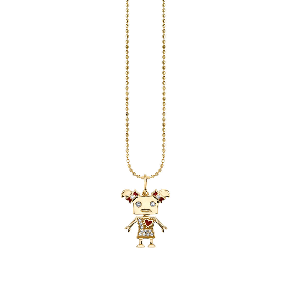 & Diamond Robot Charm