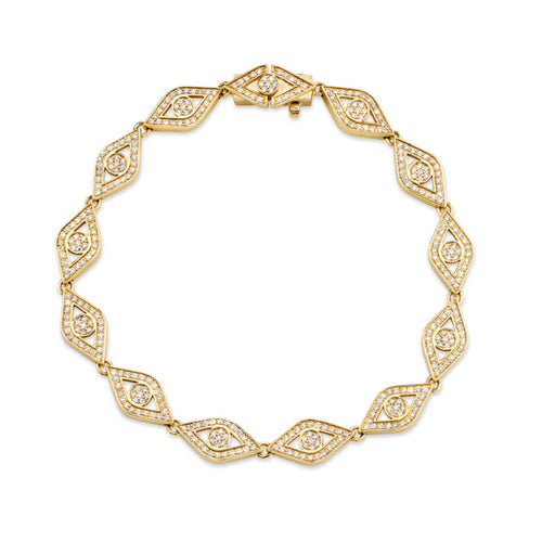 Gold & Diamond Eye Bracelet