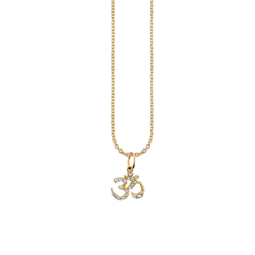 Gold & Diamond Small Om Charm