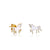 Kids Collection Gold Enamel Unicorn Earrings
