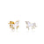 Gold Enamel Unicorn Stud