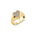 Gold & Diamond Heart Signet Ring