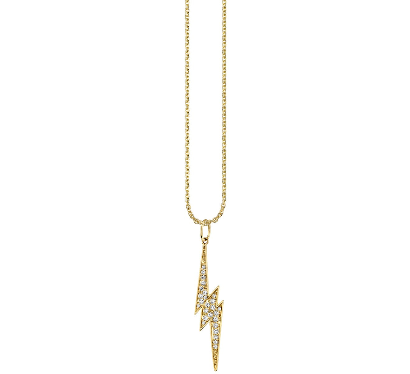 & Diamond Large Lightning Bolt Charm
