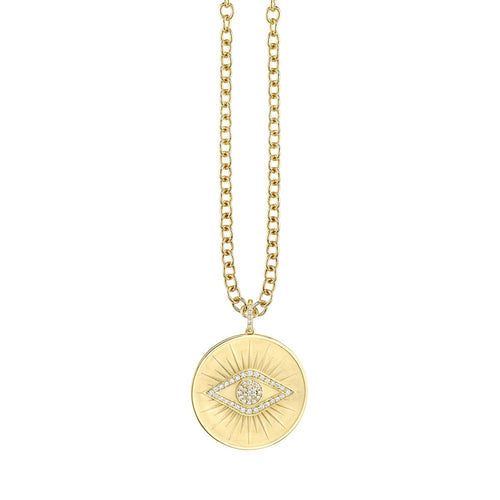 Gold & Diamond Eye Coin Charm