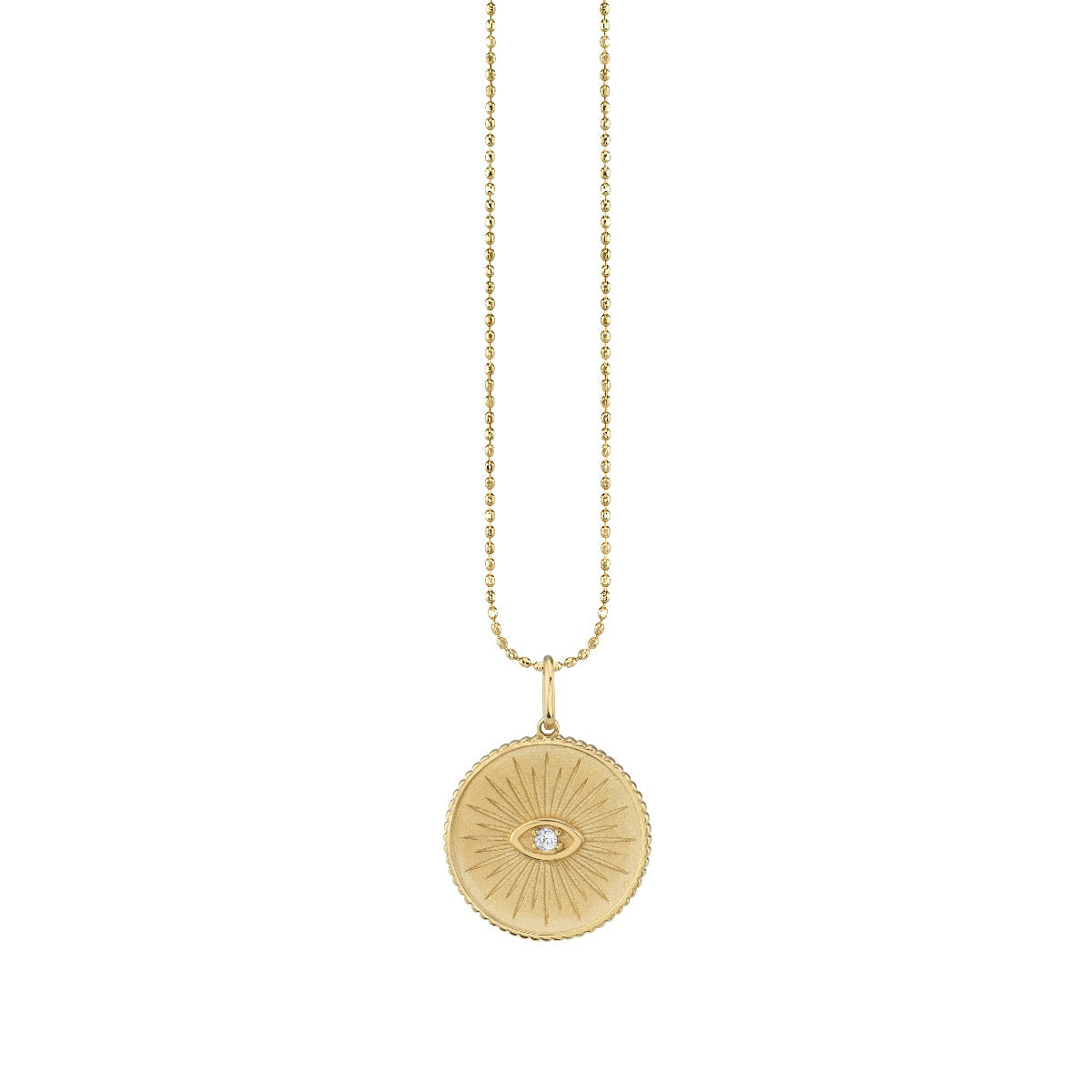 & Diamond Marquise Eye Coin Charm