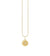 Kids Collection Gold & Diamond Small Marquise Eye Coin Necklace