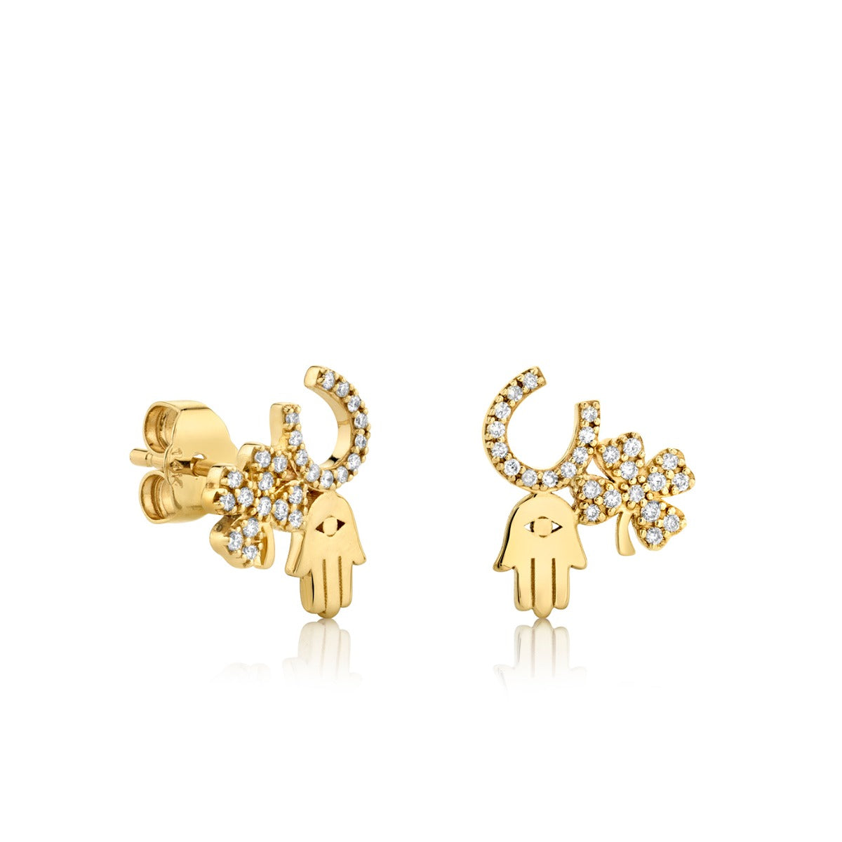 & Diamond Luck Protection Stud