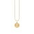 Gold & Diamond Aries Zodiac Medallion Necklace