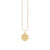 Gold & Diamond Libra Zodiac Medallion