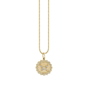 Gold & Diamond Butterfly Coin Charm - Sydney Evan Fine Jewelry