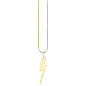 Pure Gold Large Lightning Bolt Charm - Sydney Evan Fine Jewelry
