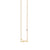 Gold Plated Sterling Silver Love Necklace with Bezel Set Diamond