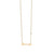 Gold Plated Sterling Silver Dance Necklace with Bezel Set Diamond