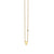 Gold Plated Sterling Silver Skull Necklace with Bezel Set Diamond