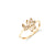 Gold Plated Sterling Silver BFF Ring With Bezel Set Diamond