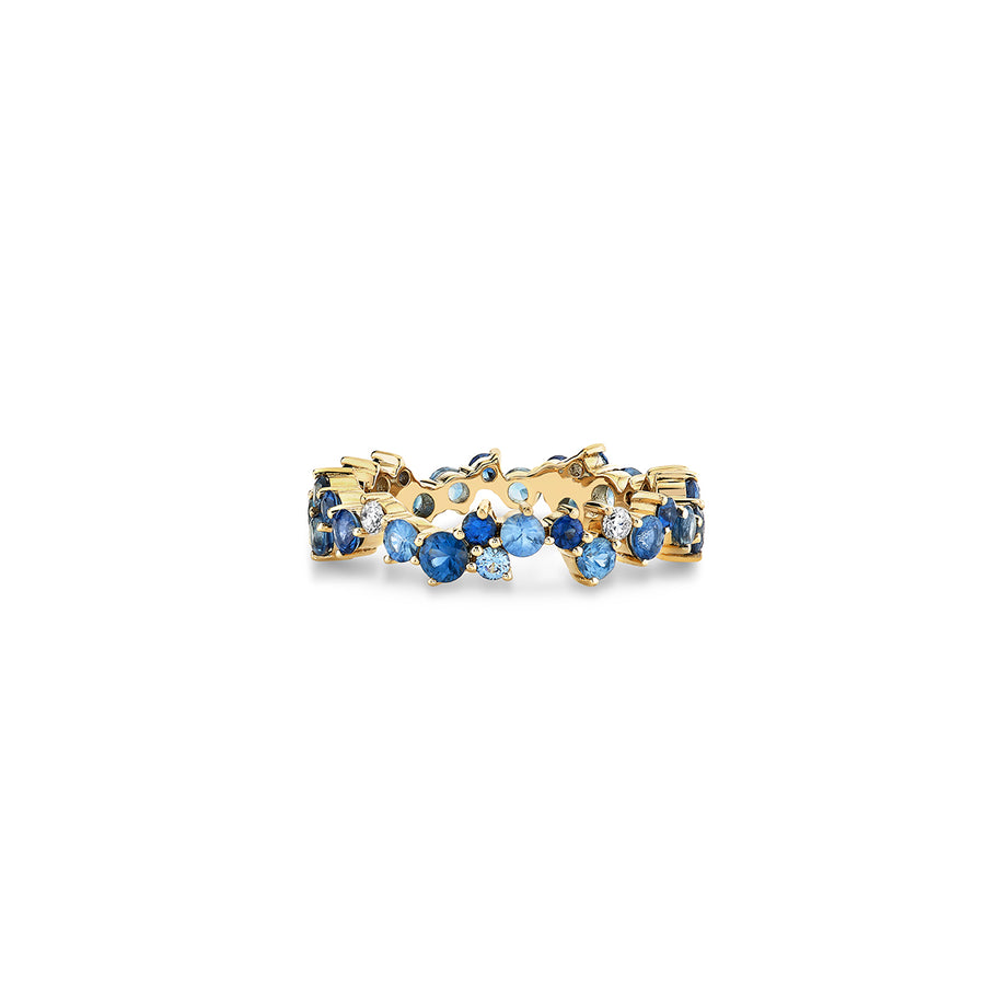 Gold & Sapphire Cocktail Eternity Ring - Sydney Evan Fine Jewelry