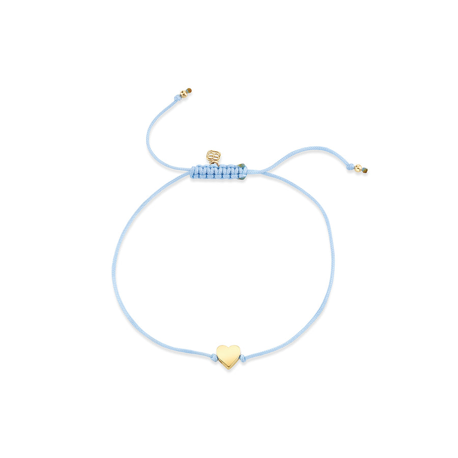 Pure Gold Tiny Heart Bead Cord Bracelet - Sydney Evan Fine Jewelry