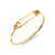 Gold & Diamond Safety Pin Bracelet