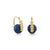 Gold & Diamond Heart Sapphire Earrings