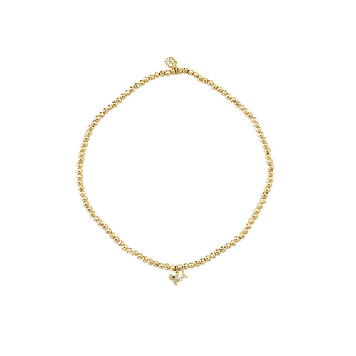 Kids Collection Gold & Enamel Tiny Shark on Gold Beads