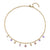 Gold & Amethyst Enamel Multi-Charm Necklace