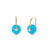 Gold & Diamond Starburst Turquoise Earrings