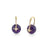 Gold & Diamond Starburst Amethyst Earrings